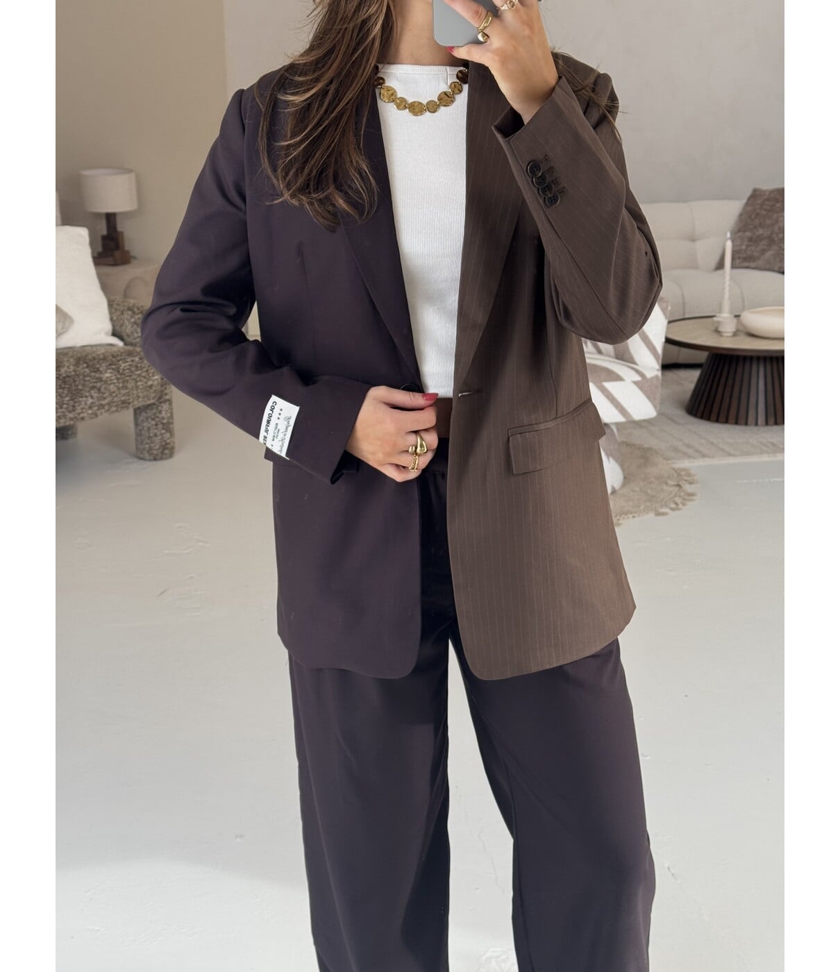 Colourful Rebel Colourful Rebel Jesra two tone blazer | bruin