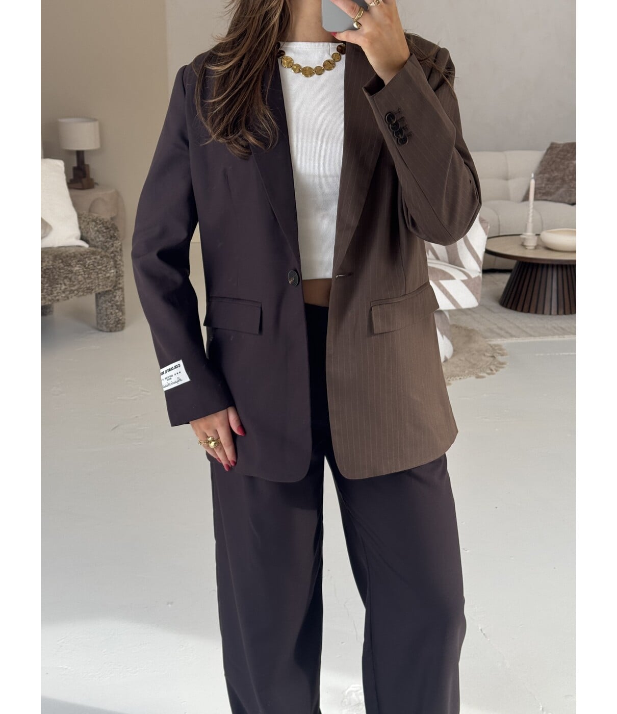 Colourful Rebel Colourful Rebel Jesra two tone blazer | bruin