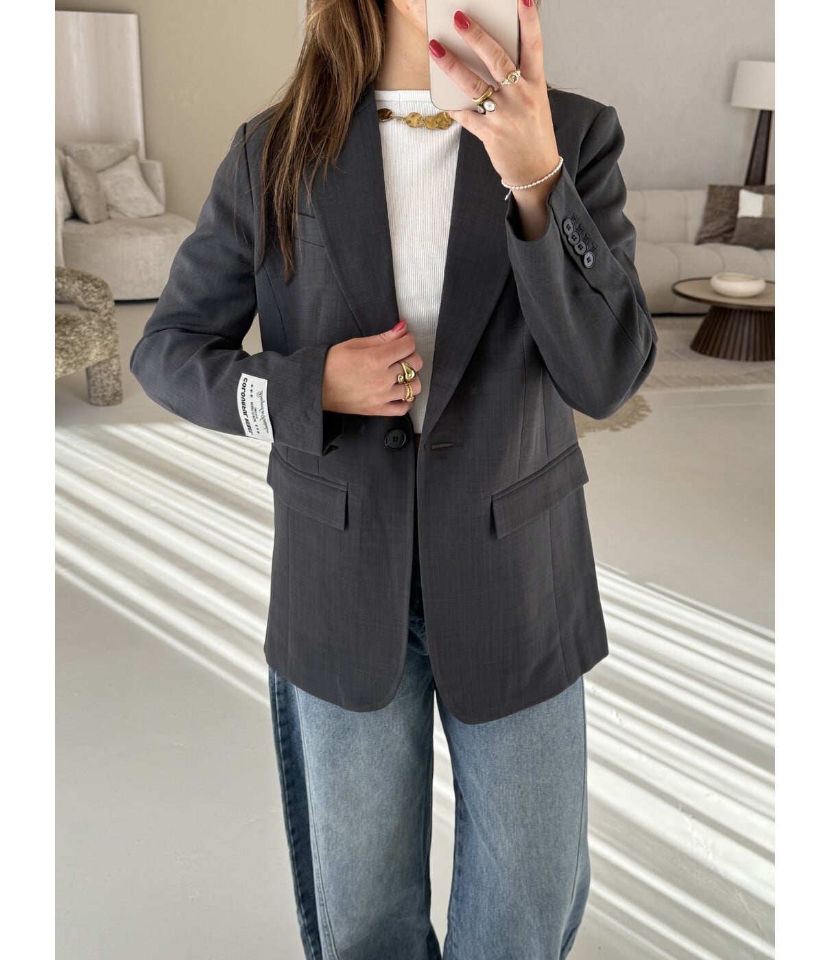 Colourful Rebel Colourful Rebel Aily blazer | grijs