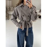 Jas geruit taupe | Pippa