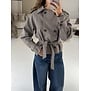 Jas geruit taupe | Pippa