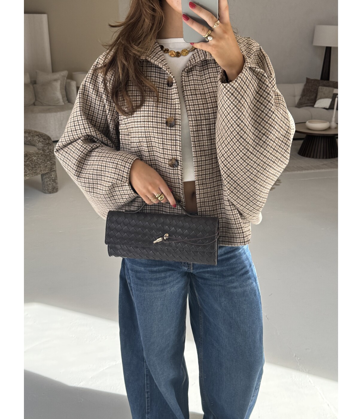 Jasje geruit beige | Julie