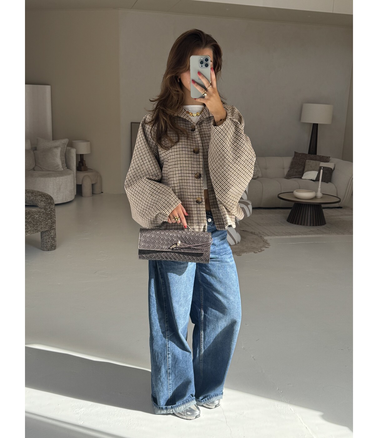 Jasje geruit beige | Julie