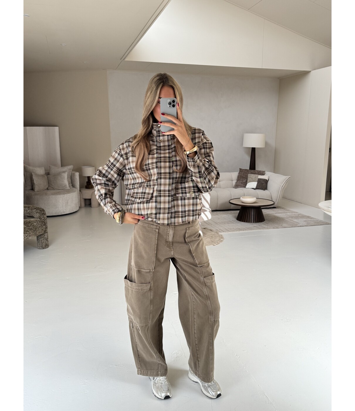 Jeans cargo groen | Ziva