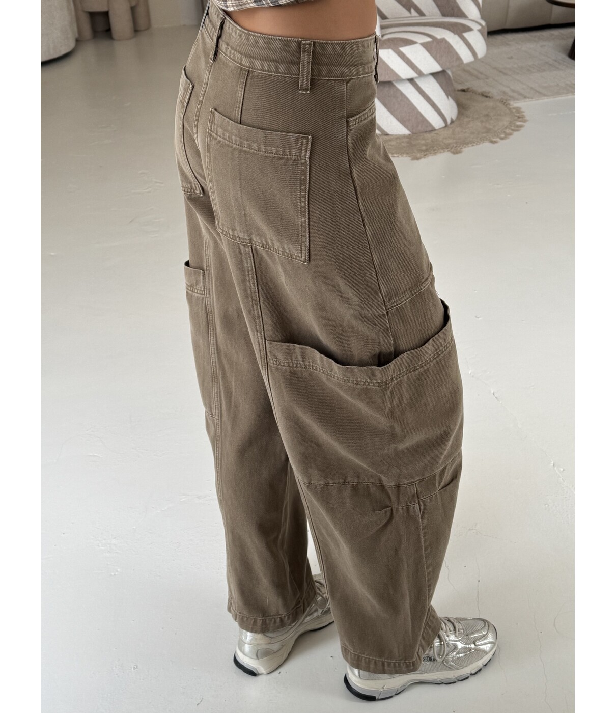 Jeans cargo groen | Ziva
