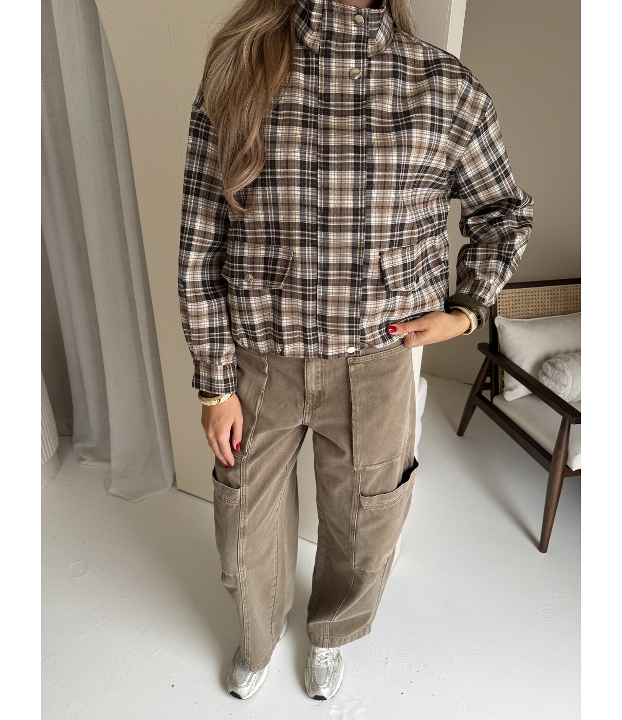 Jeans cargo groen | Ziva