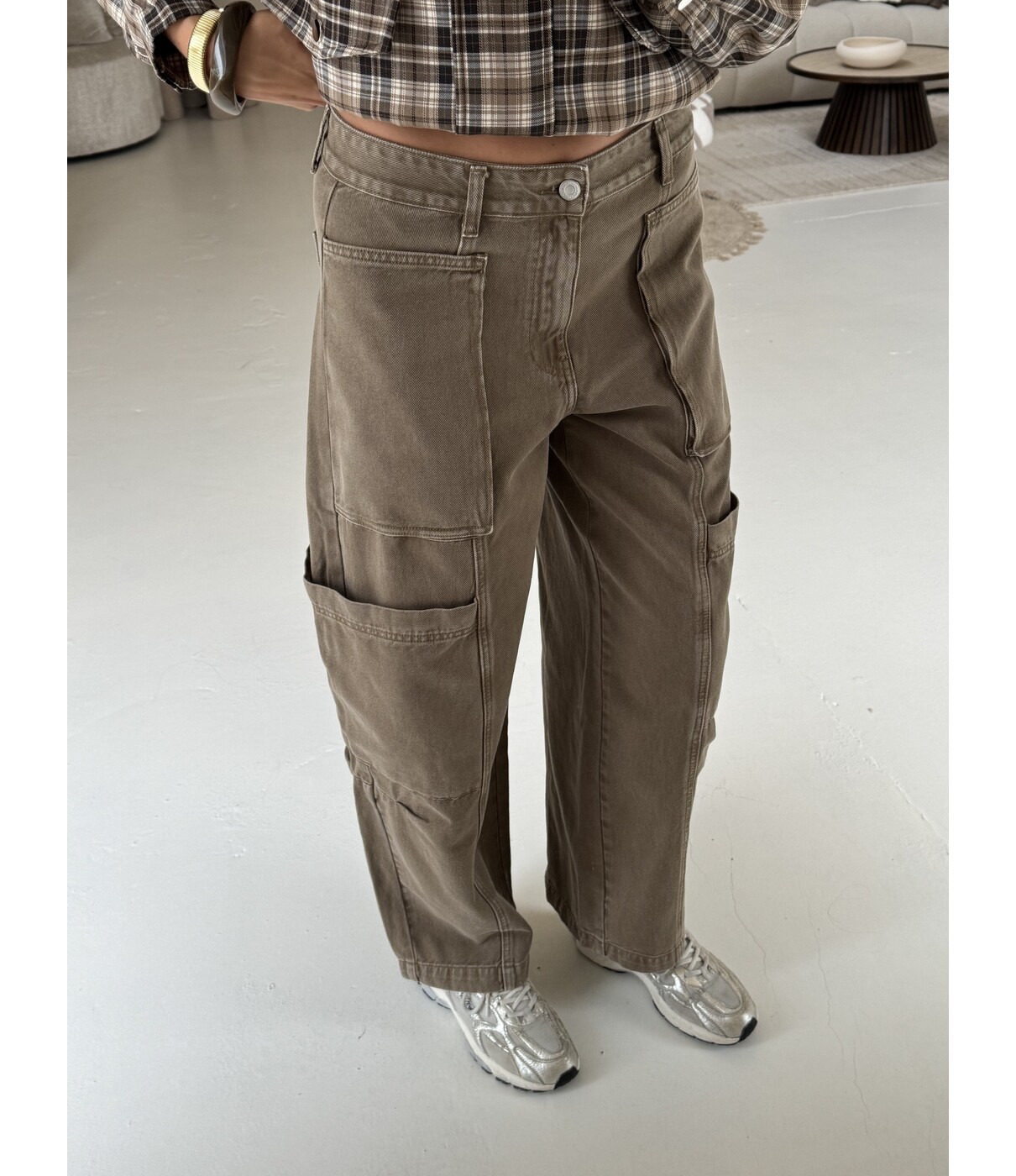 Jeans cargo groen | Ziva