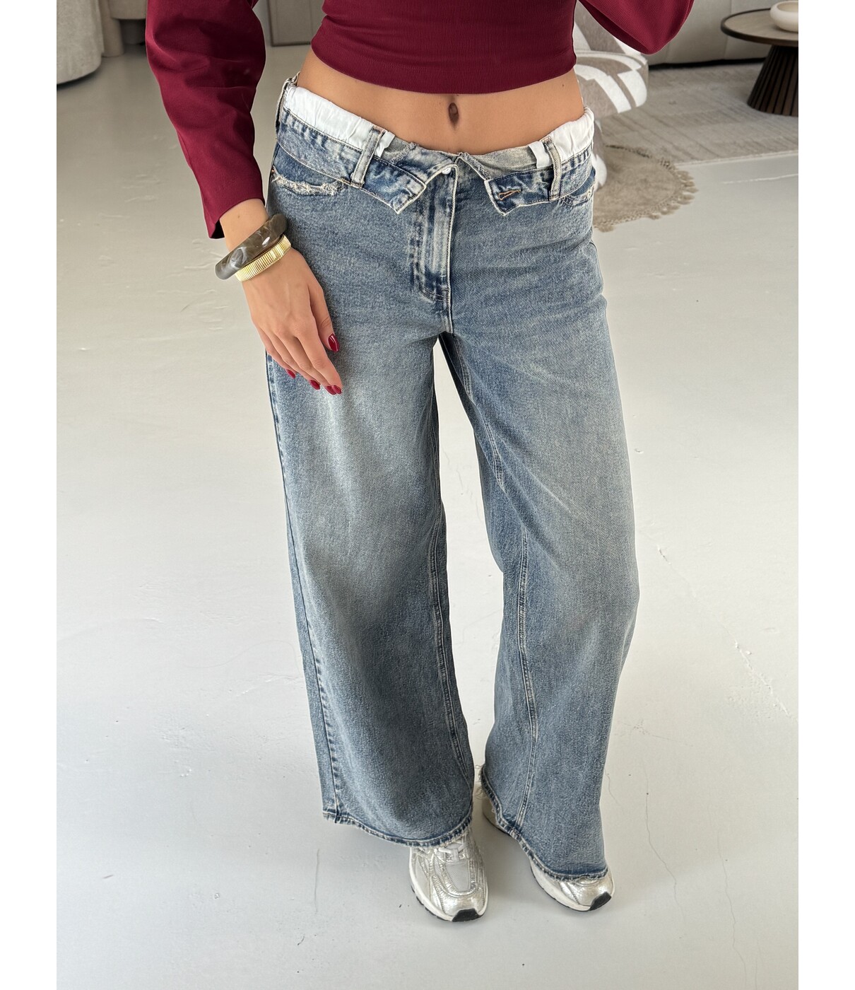 Jeans folded waist | Nola