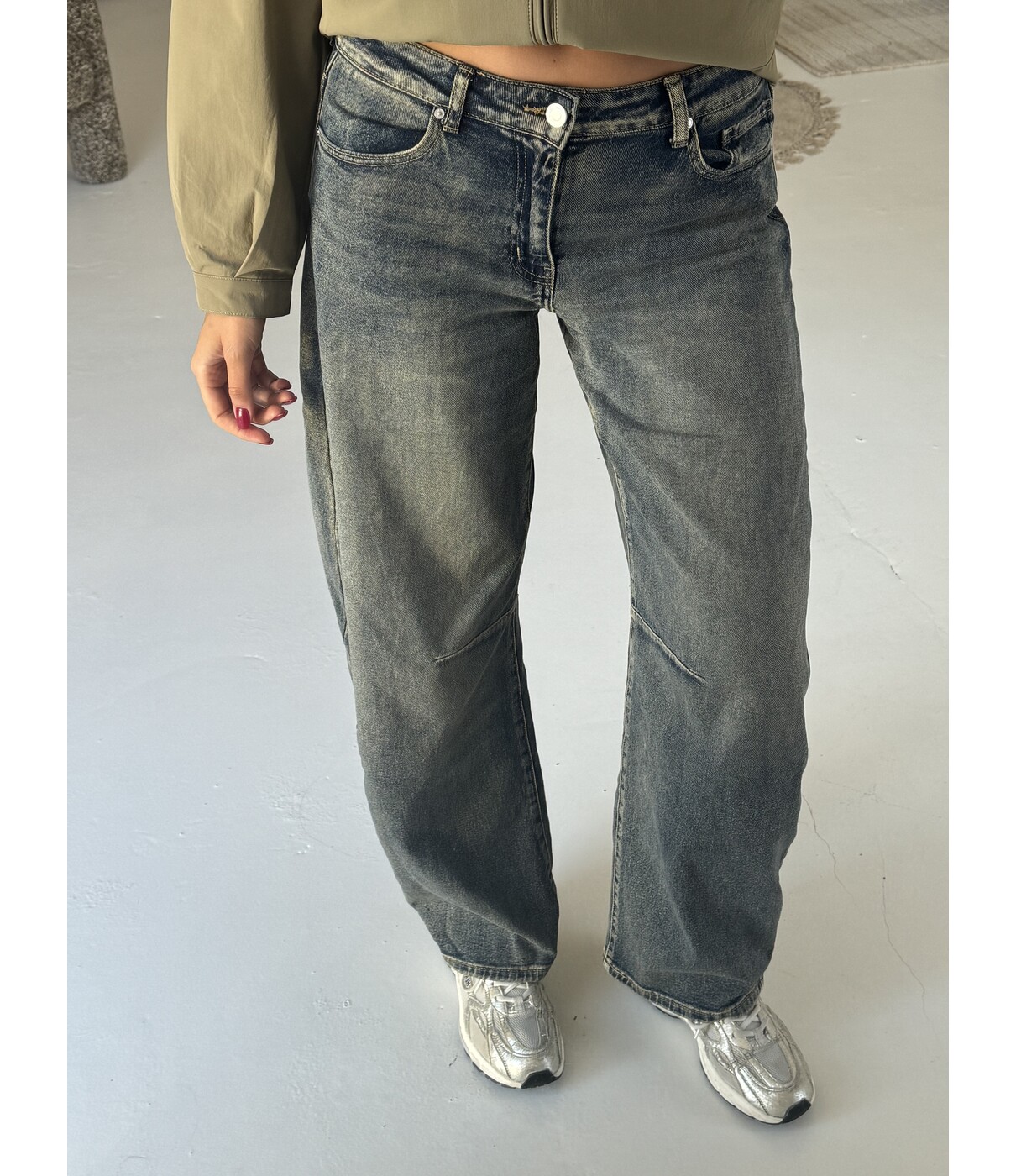 Jeans balloon dirty wash | Sem