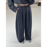 Broek geruit blauw | Alina
