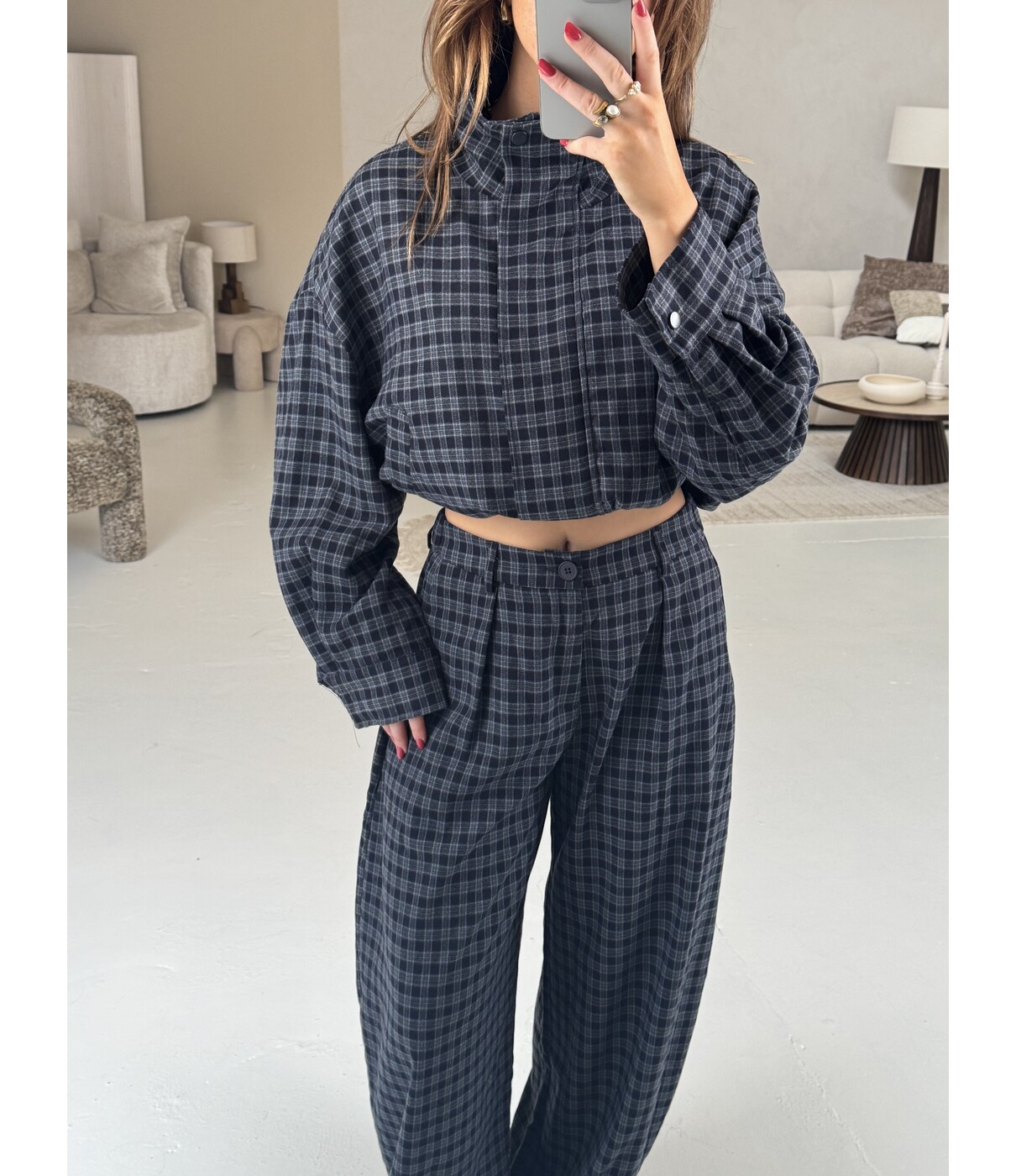 Jasje geruit blauw | Alina
