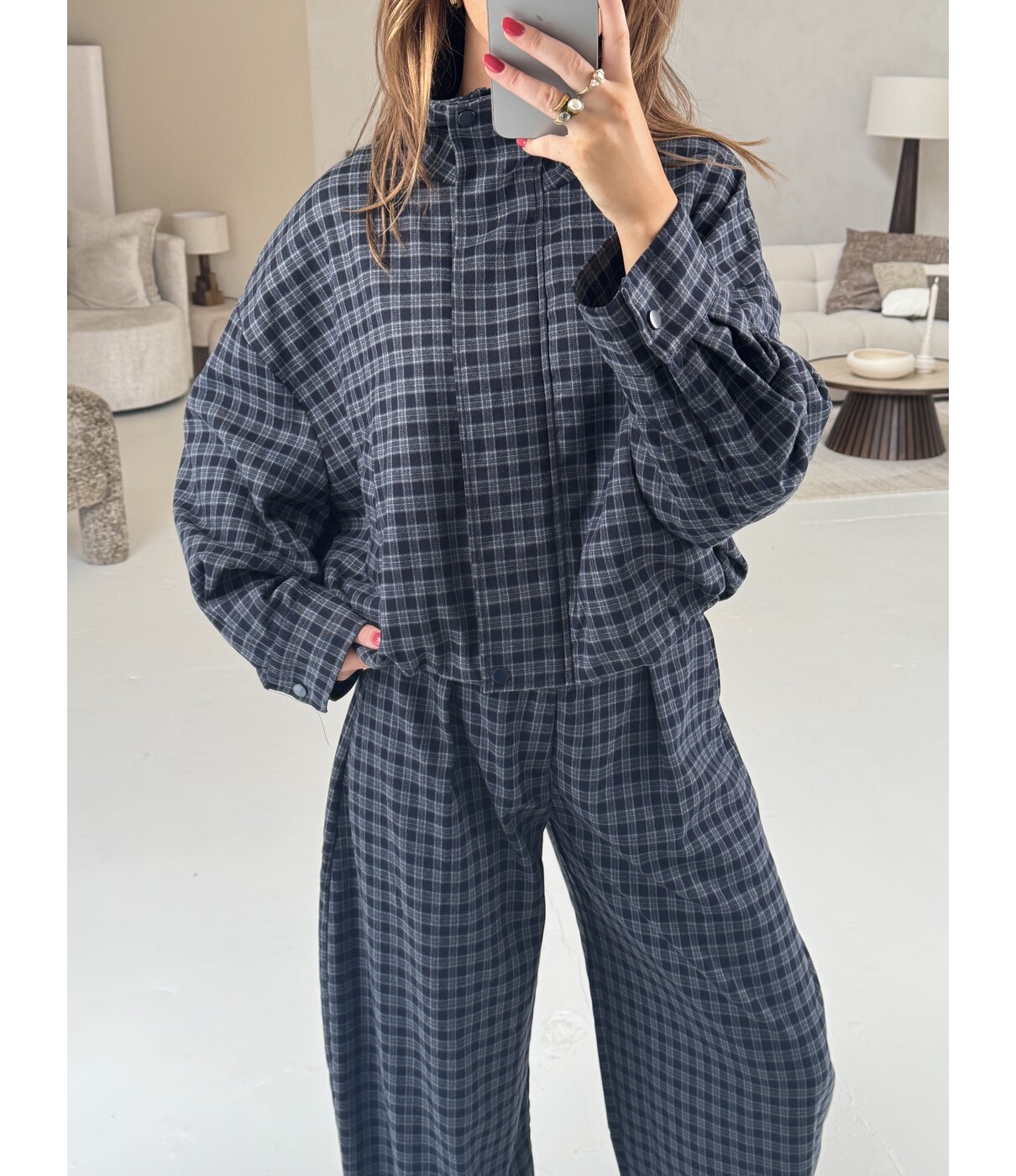 Jasje geruit blauw | Alina