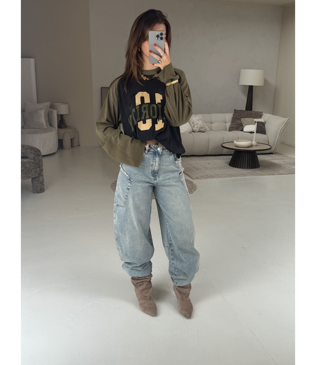 Priority distressed longsleeve | army