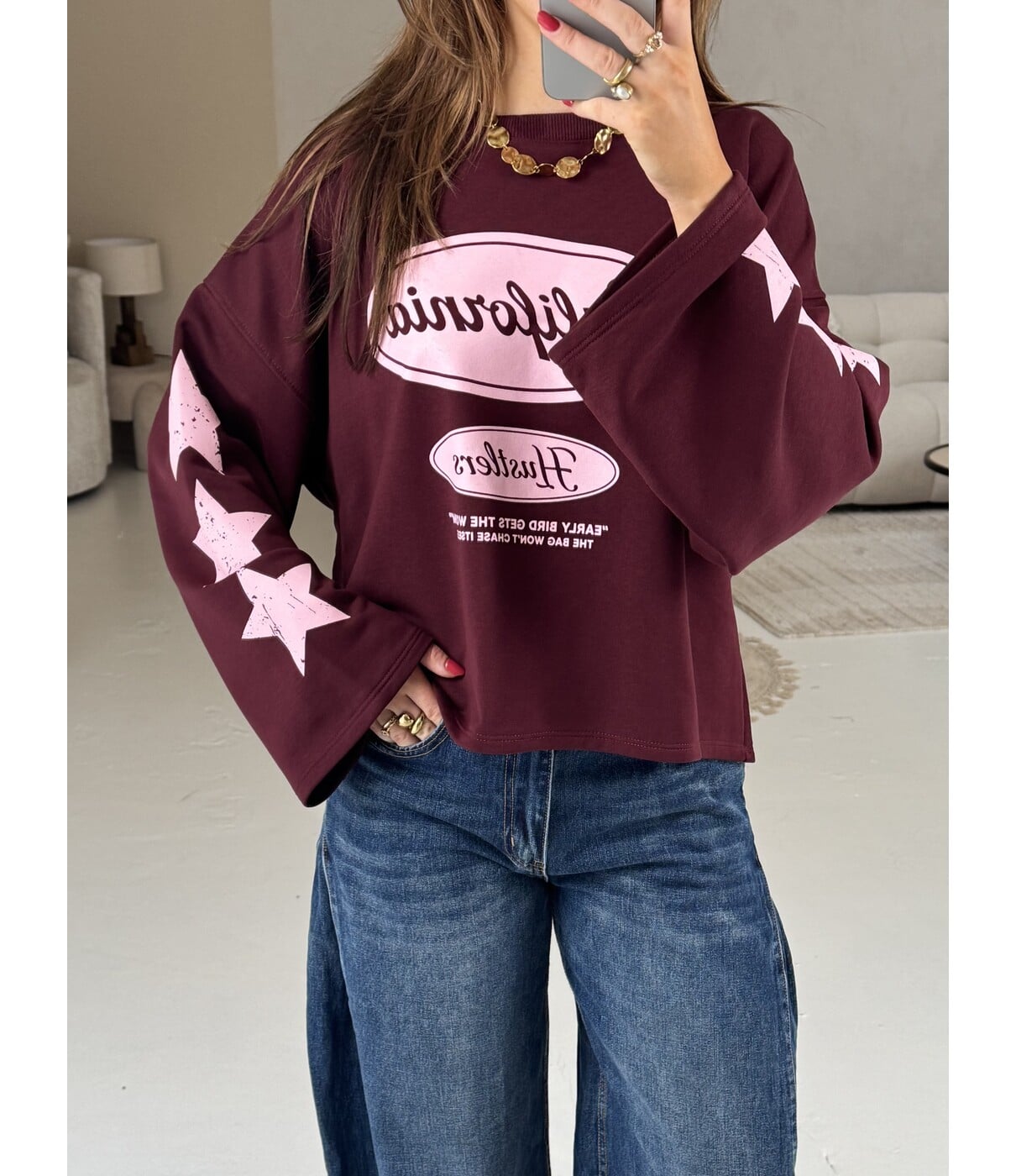 Longsleeve bordeaux | California