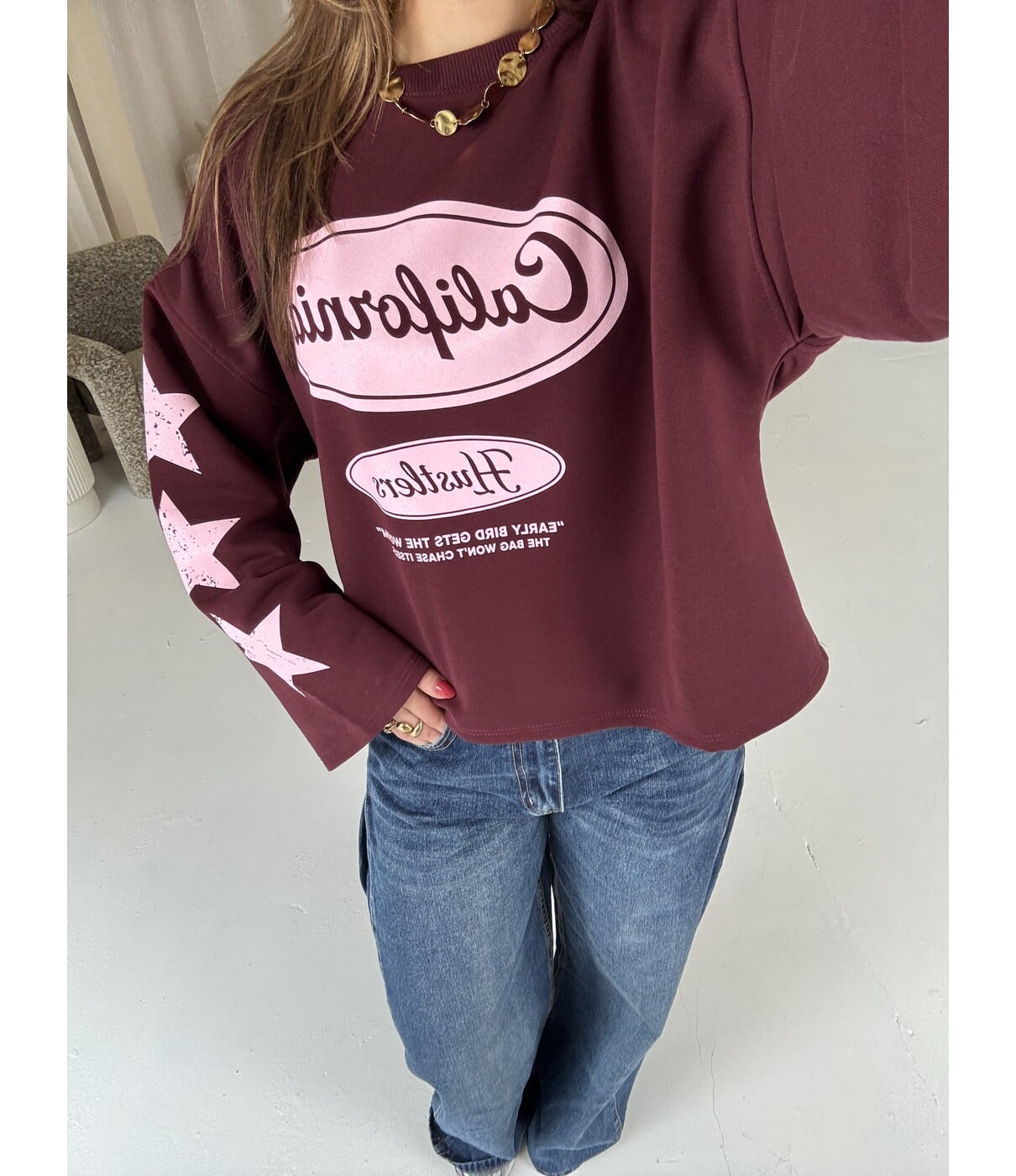 Longsleeve bordeaux | California
