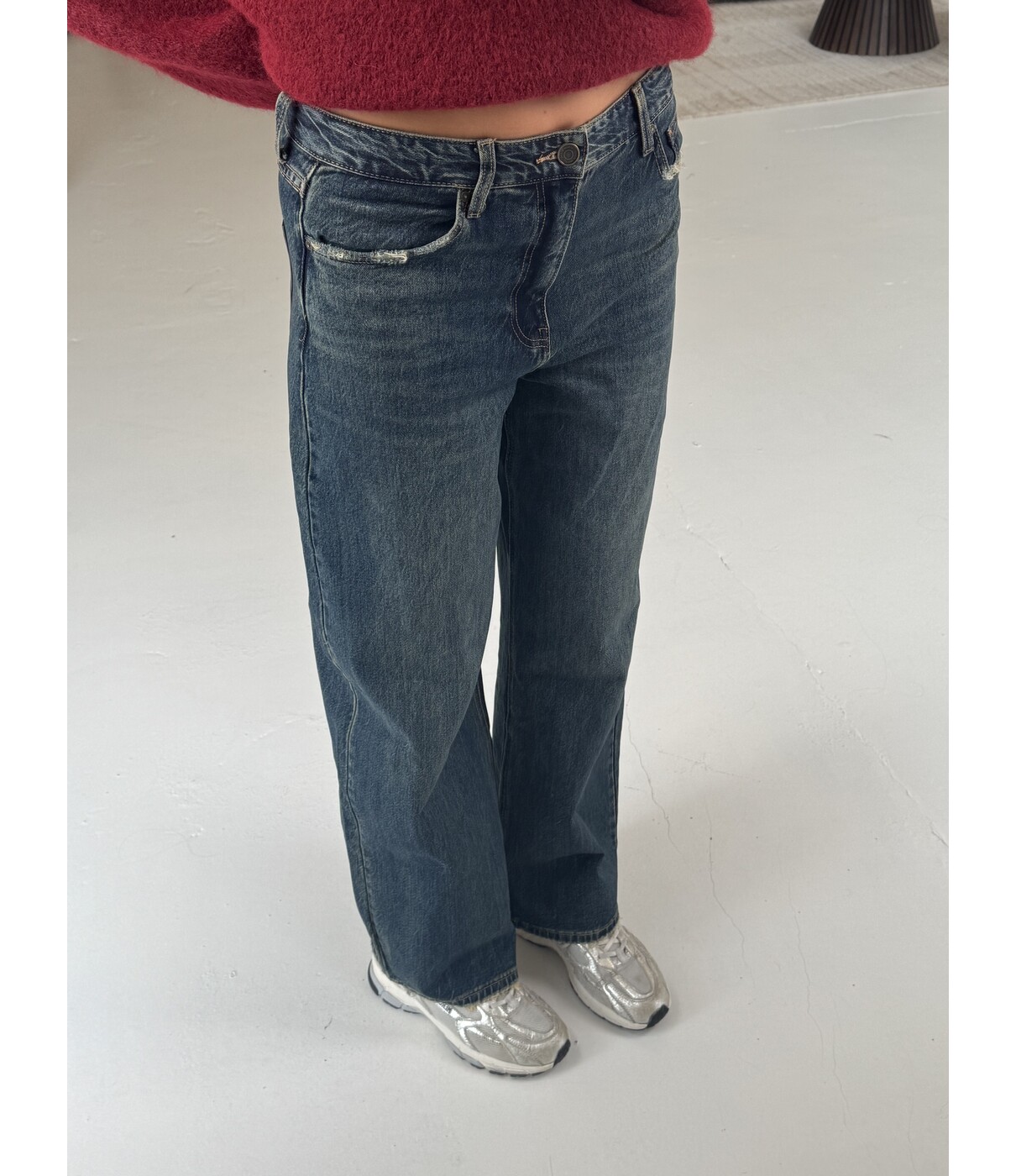 Jeans balloon brown pocket