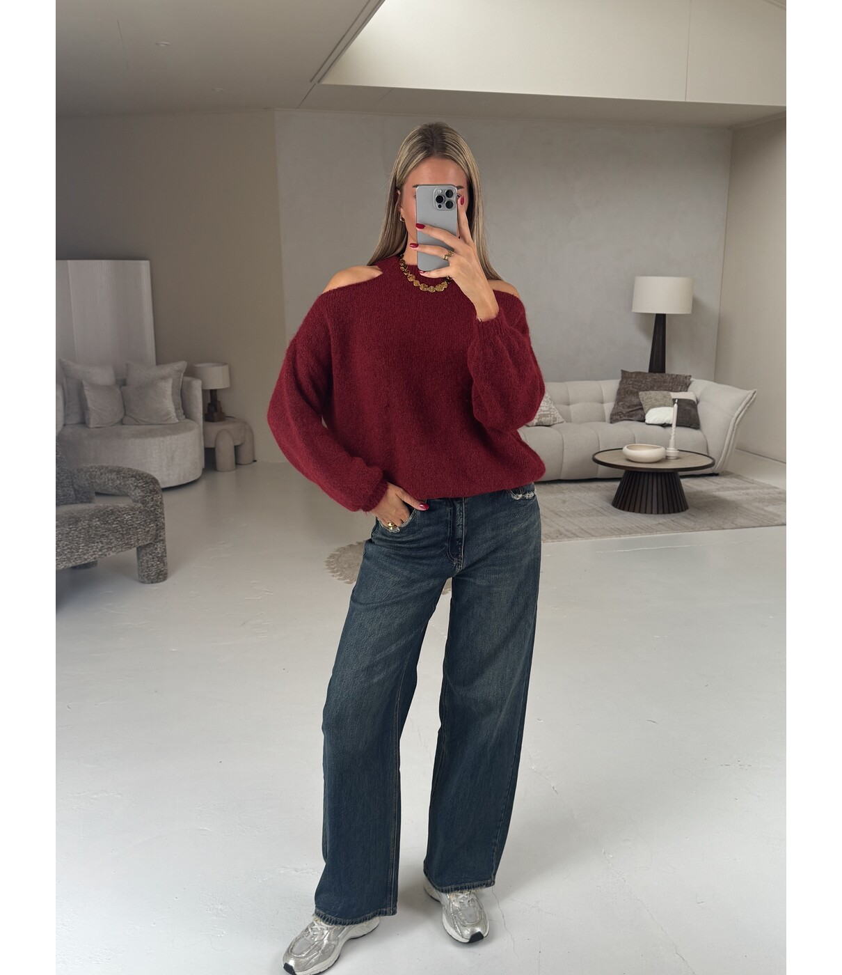 Trui bordeaux | Jody