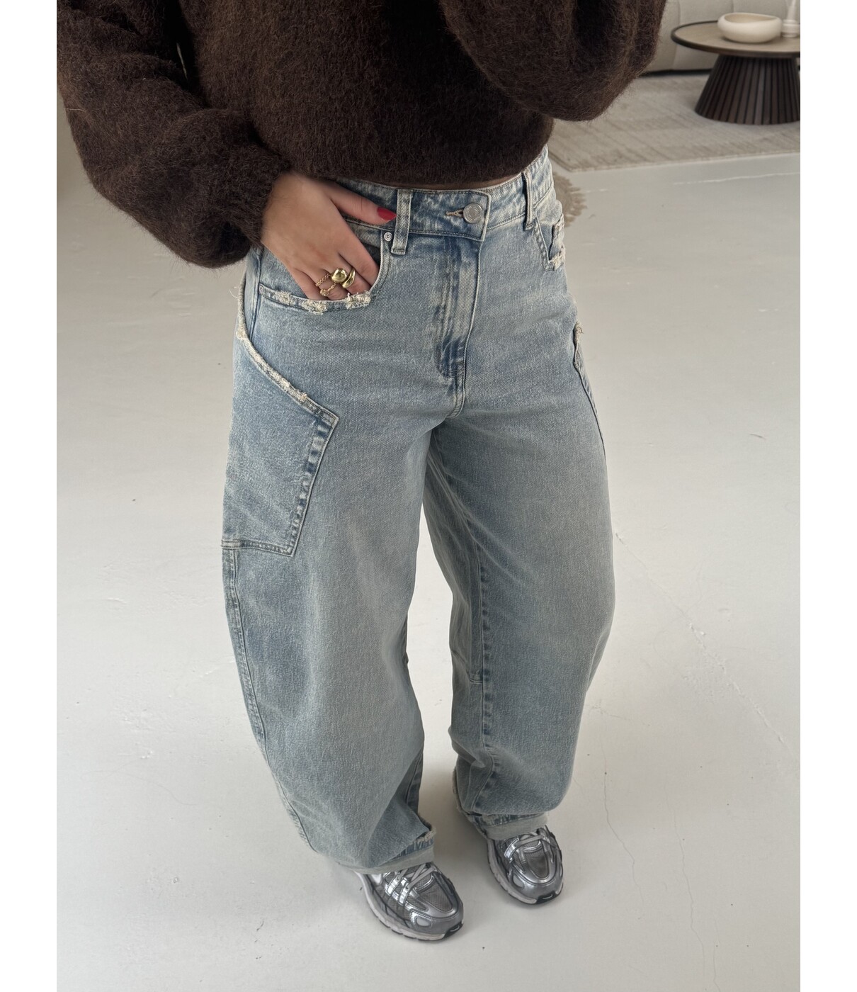 Jeans balloon blauw | Rikke