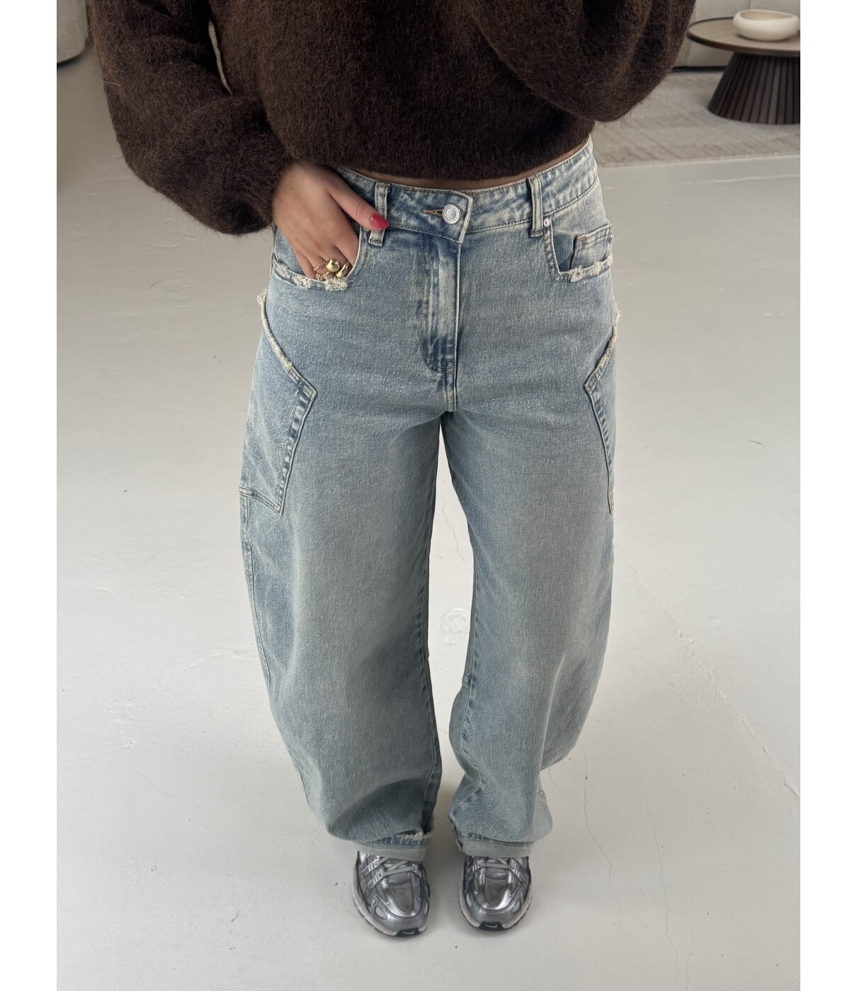 Jeans balloon blauw | Rikke