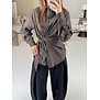 Blouse geruit bruin | Lucinda