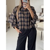 Blouse geruit blauw | Pauline