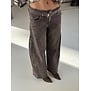 Jeans wide leg bruin | Eef