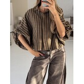 Blouse geruit groen | Iva