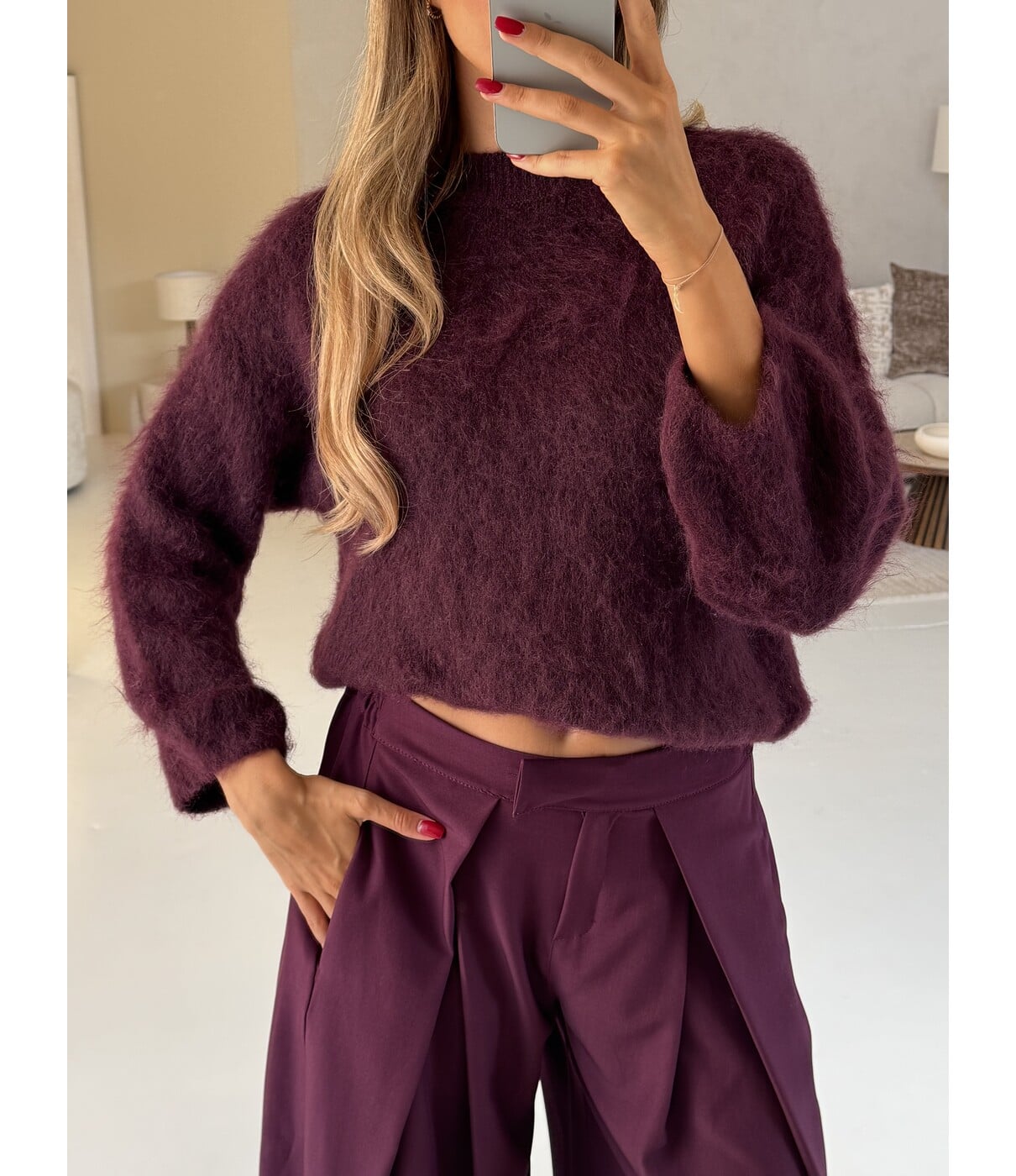 Trui bordeaux rood | Molly