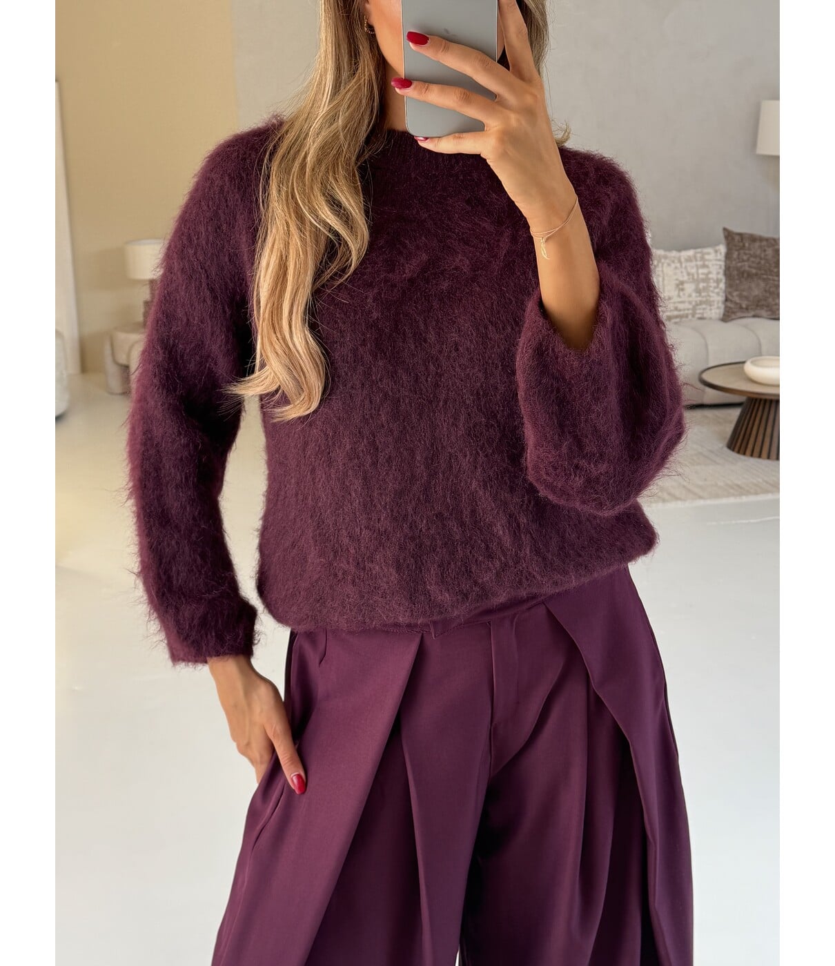 Trui bordeaux rood | Molly