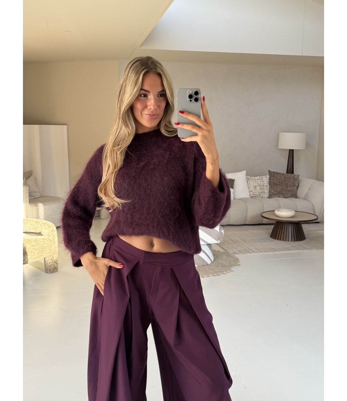 Trui bordeaux rood | Molly