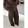 Broek geruit bruin | Alina