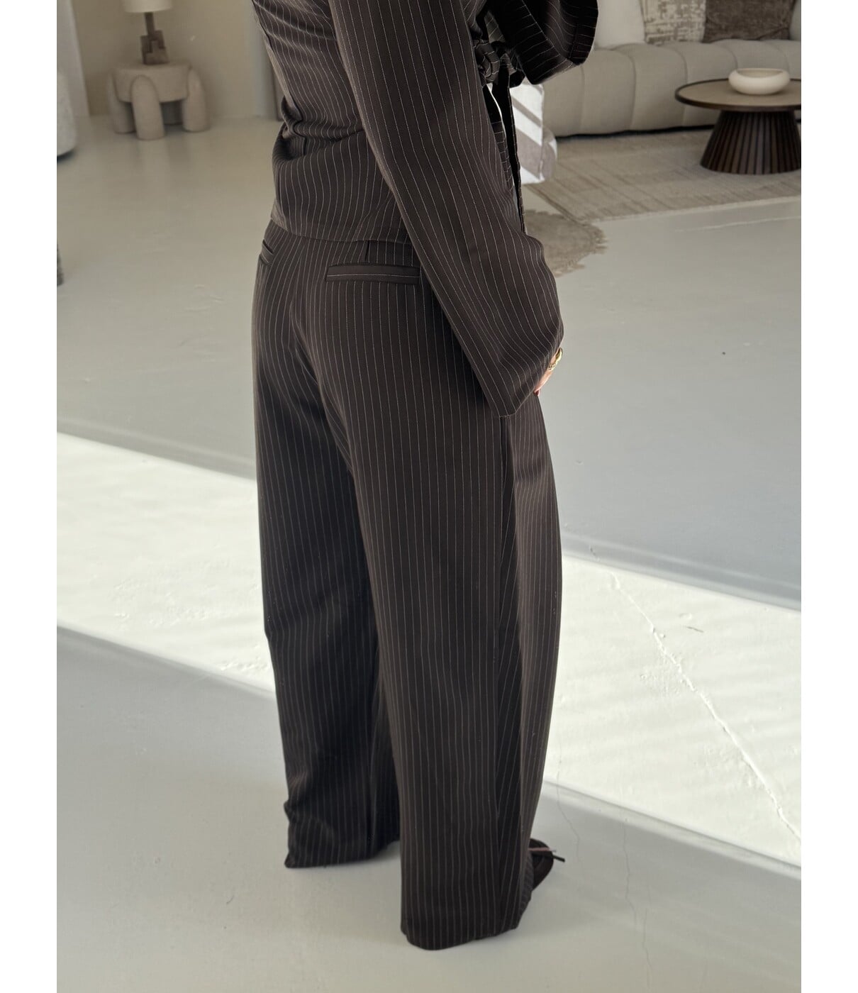 Broek gestreept bruin | Maya