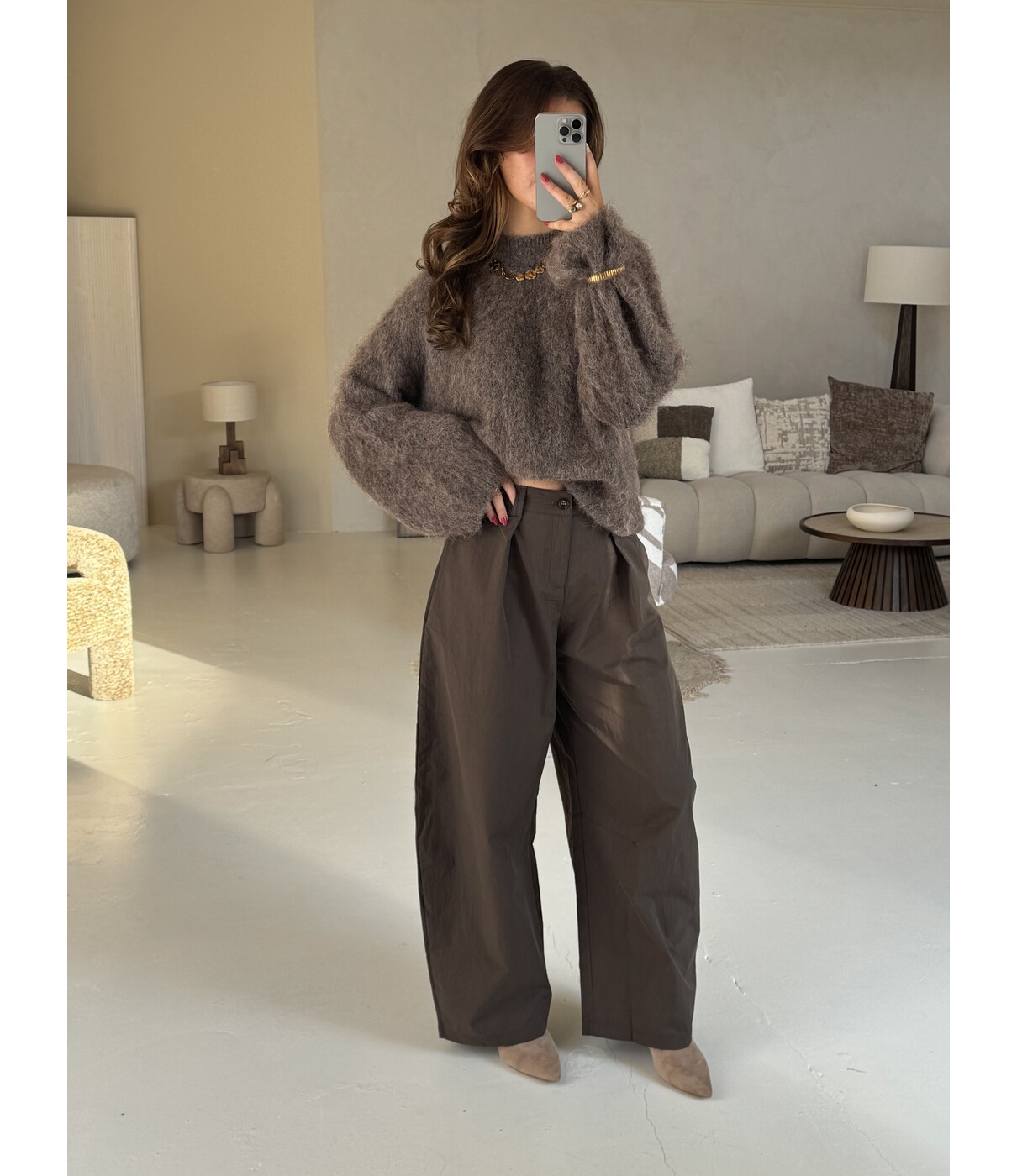 Trui taupe | Molly