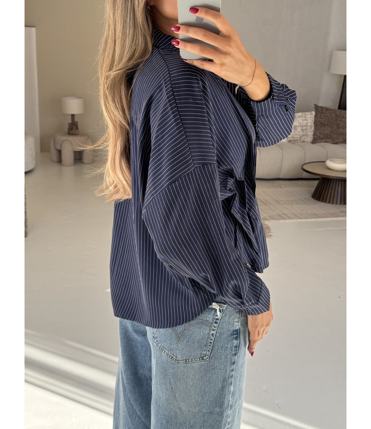 Blouse gestreept blauw | Eliza