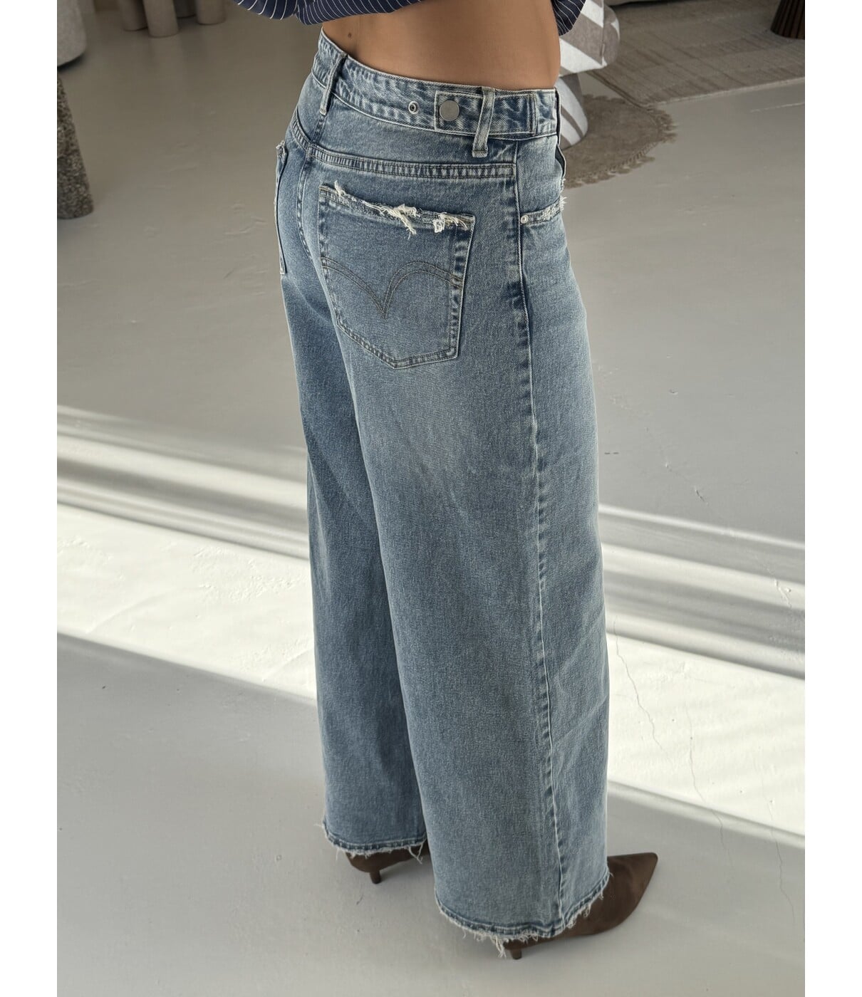 Jeans wide leg light blue | Chantal