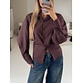 Blouse geruit bordeaux | Rianne