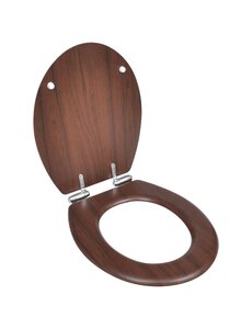  Toiletbril soft-close simpel ontwerp MDF bruin