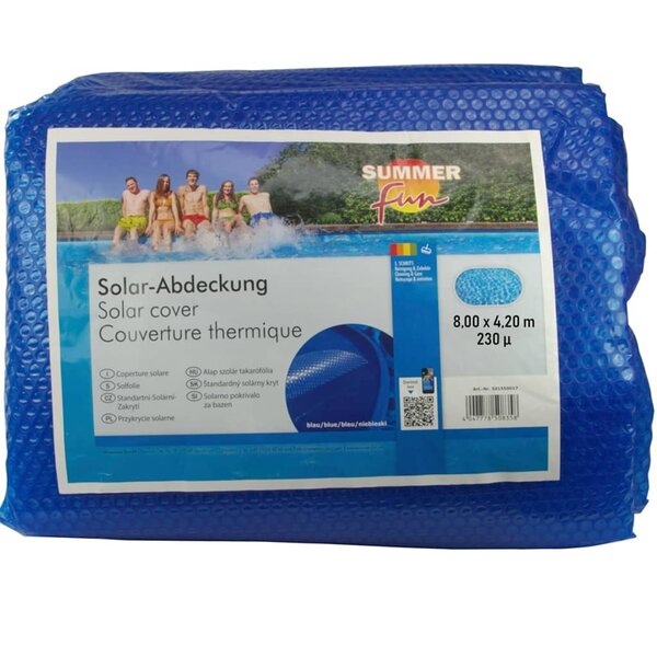 Summer Fun Zomerzwembadhoes solar ovaal 800x420 cm PE blauw