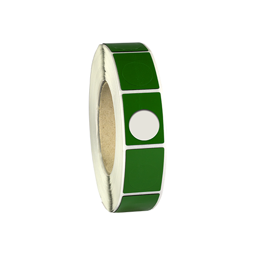 M1701 polyester raised labels green