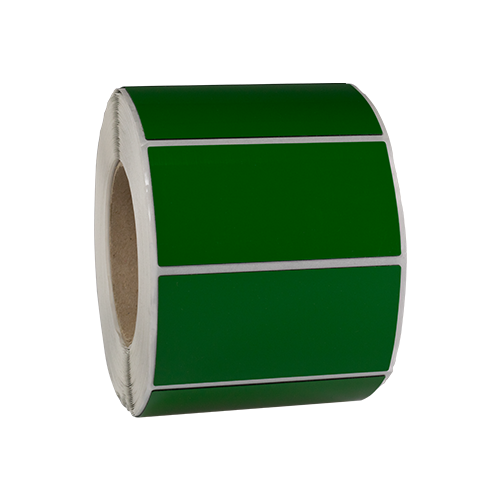 M1701 polyester raised labels green
