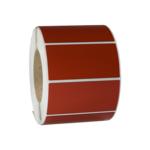 M1701 polyester raised labels red