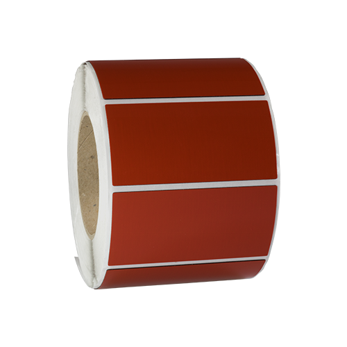 M1701 polyester raised labels red