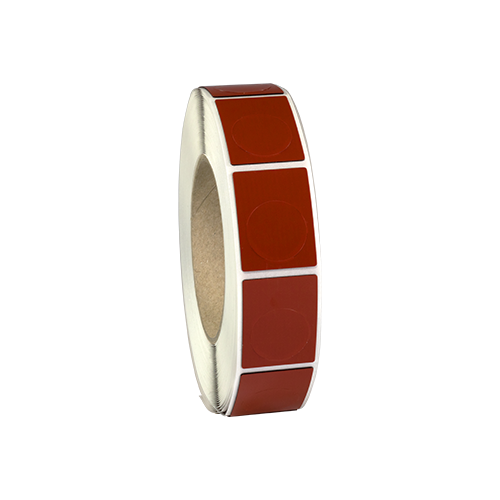 M1701 polyester raised labels red