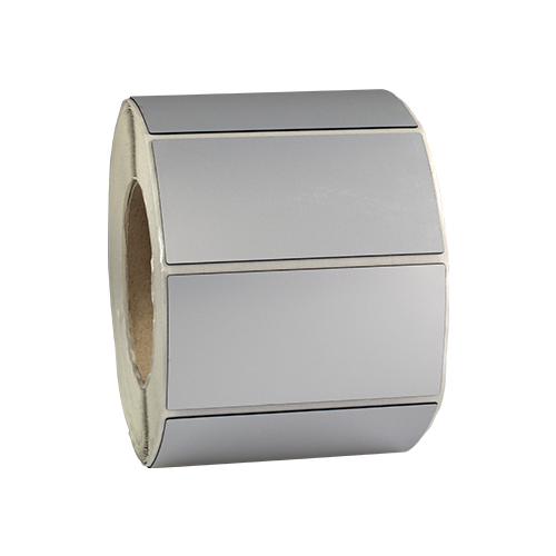 M1701 polyester Raised label silver