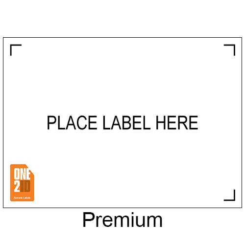 "Place label here" label adapter etiket