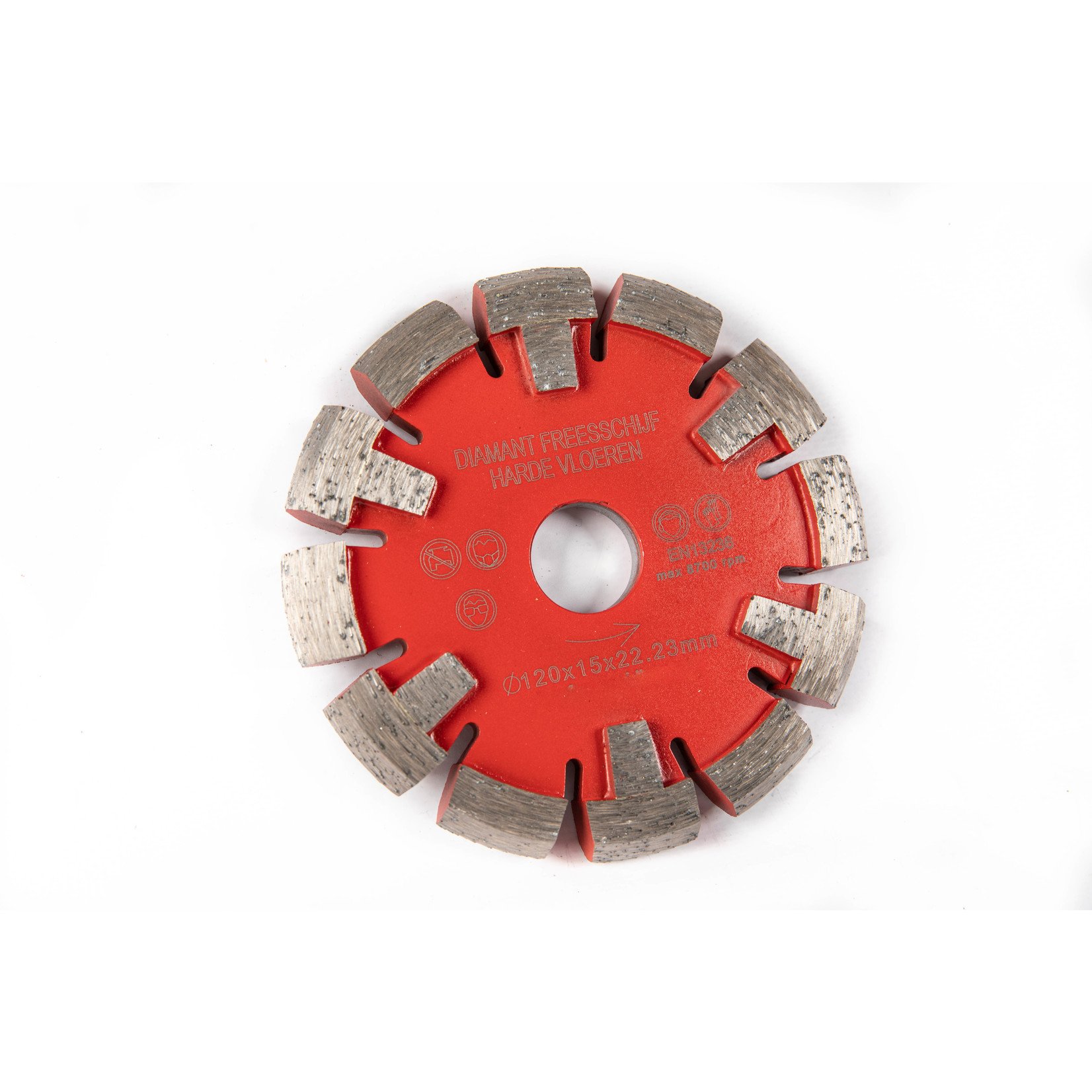 Milling Cutter very hard floors V segment15x120mm red