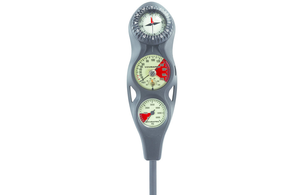 3-Gauge Console Manometer, Dieptemeter & Kompas