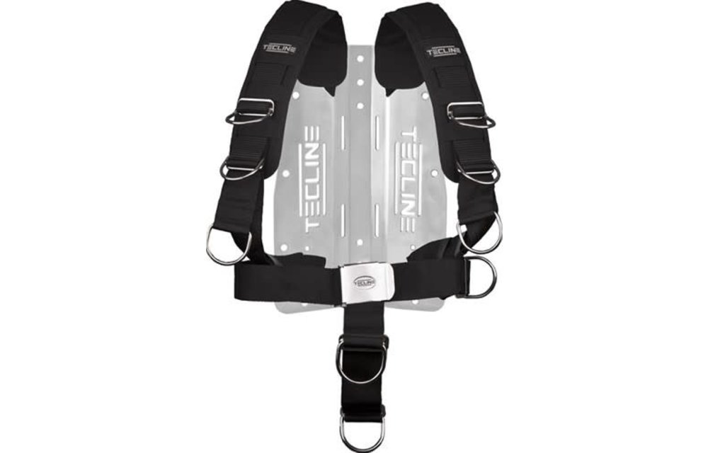Harness Tecline Comfort soft webbing "E" - incl. 3mm alu backplate MIDI