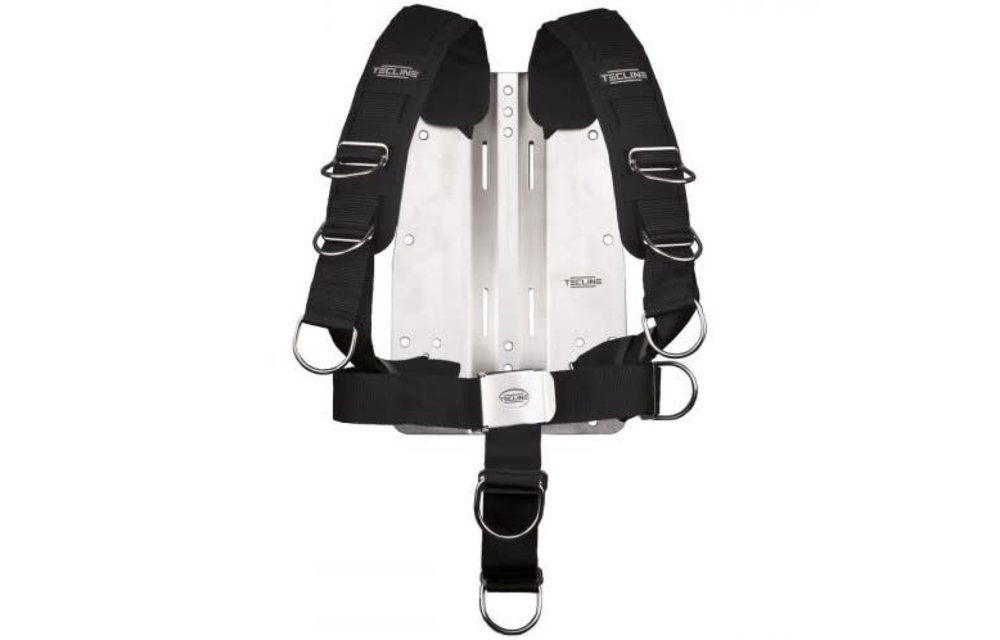 Harness TecLine Comfort (verstelbaar) standaard webbing - incl. 3mm Stalen backplate