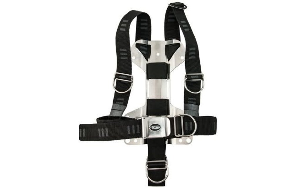 Harness Tecline DIR soft webbing "E" - incl. 3 mm Stalen backplate H MINI - weight 1,52 kg